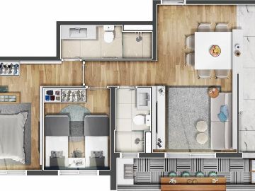 apartamento 69 m� com su�te