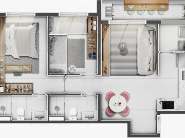 apartamento 59 m� com su�te
