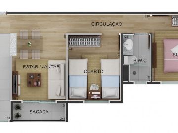 46 m� sem su�te