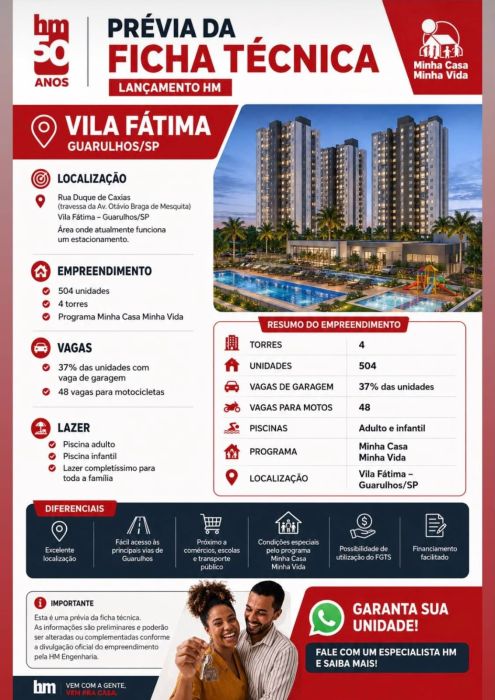 Apartamento - Lançamentos - Vila União - Guarulhos - SP